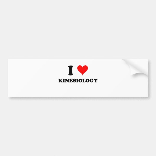 私はKinesiologyを愛します バンパーステッカー (正面)