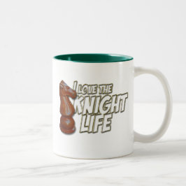 私はKinghtの生命を愛します ツートーンマグカップ