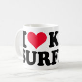 私はKitesurfingを愛します コーヒーマグカップ (正面左)