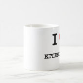 私はKitesurfingを愛します コーヒーマグカップ (中央)