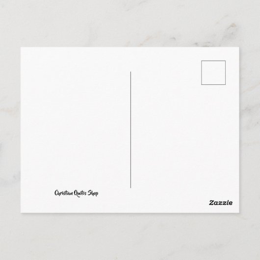 私はKJVエレミヤの詩の考えを知っている ポストカード (裏面)