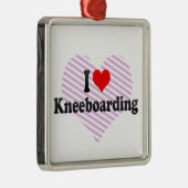 私はKneeboardingを愛します メタルオーナメント (右)