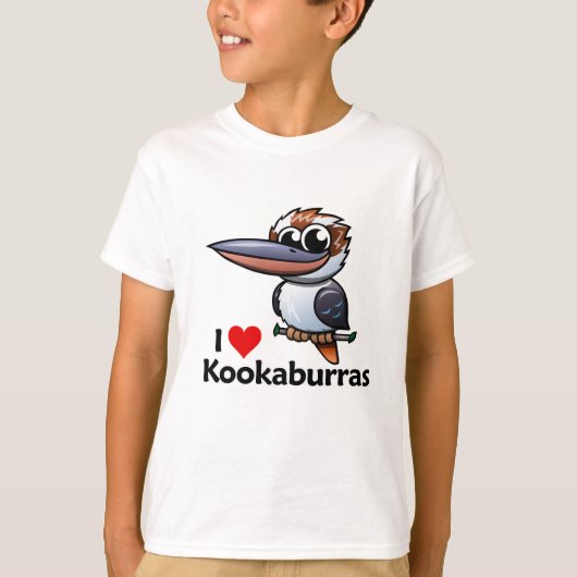 私はKookaburrasを愛します Tシャツ (正面)