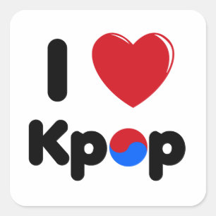私はkpopの正方形のステッカーを愛します スクエアシール