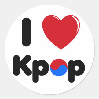 私はkpopステッカーが大好き ラウンドシール