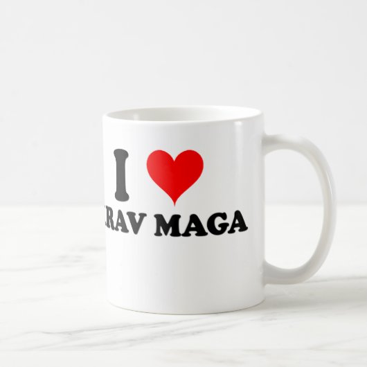 私はKrav Magaを愛します コーヒーマグカップ (右)