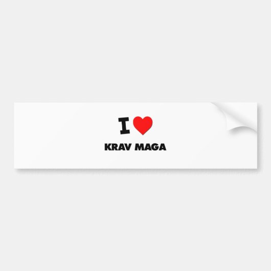 私はKrav Magaを愛します バンパーステッカー (正面)