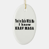 私はKrav Magaを知っています セラミックオーナメント (右)