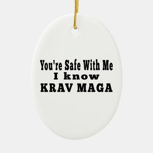 私はKrav Magaを知っています セラミックオーナメント (正面)
