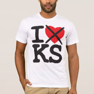 私はKS -カンザス--を憎みます Tシャツ