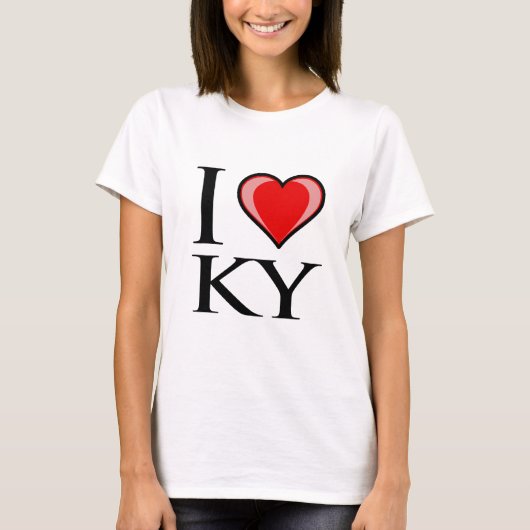 私はKY -ケンタッキー--を愛します Tシャツ (正面)