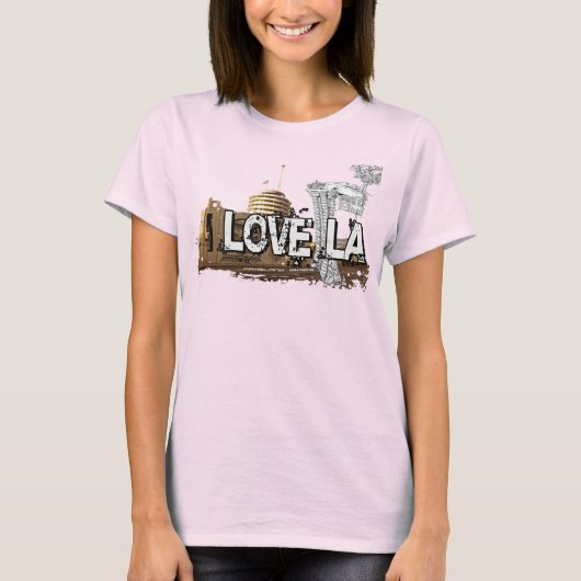 私はLAが大好き – ロサンゼルスの女の子#1 Tシャツ (正面)