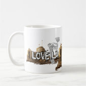 私はLA -ロサンゼルス#1 --を愛します コーヒーマグカップ (左)