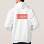 私はLaravelを愛します パーカ (裏面)