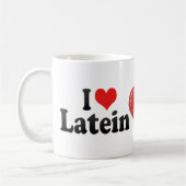 私はLateinを愛します コーヒーマグカップ (左)