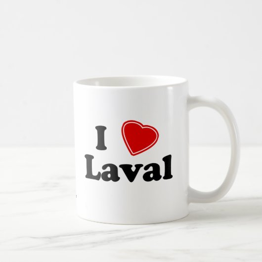 私はLavalを愛します コーヒーマグカップ (右)