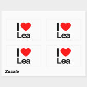 私はleaが大好きだ 長方形シール (シート)