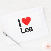 私はleaが大好きだ 長方形シール (封筒)