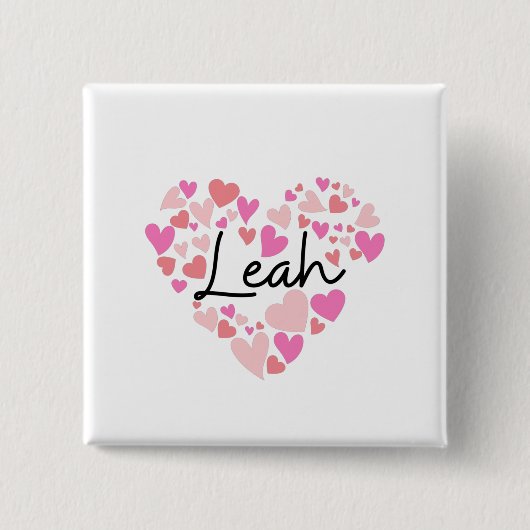 私はLeahが大好き 缶バッジ (正面)