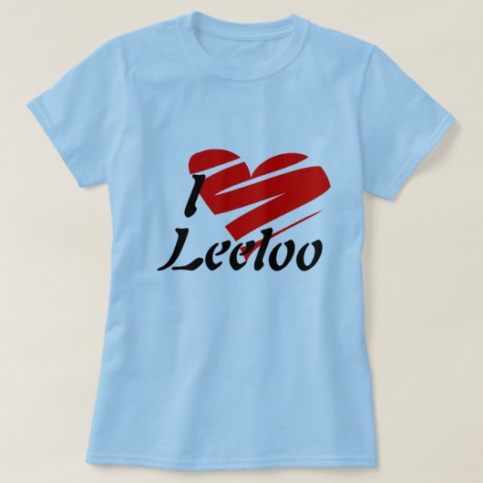 私はLeelooのワイシャツを愛します Tシャツ (デザイン正面)