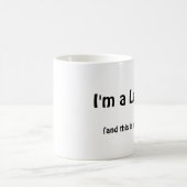 私はLeftieです コーヒーマグカップ (中央)