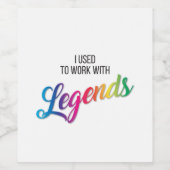 私はLegendsワインラベルを使用して作業していた ワインラベル (シングルラベル)