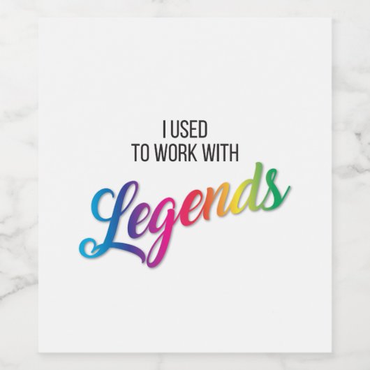 私はLegendsワインラベルを使用して作業していた ワインラベル (シングルラベル)