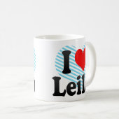 私はLeilaを愛します コーヒーマグカップ (正面右)