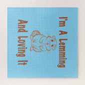 私はLemmingとItを愛しているブラウンのスケッチ文字 ジグソーパズル (横)