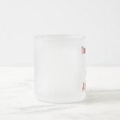 私はLemmingとItを愛しているブラウンのスケッチ文字 フロストグラスマグカップ (中央)