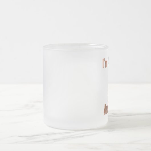 私はLemmingとItを愛しているブラウンのスケッチ文字 フロストグラスマグカップ (中央)