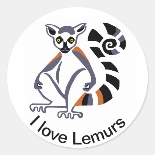私はLEMURSが大好き – 野生生物 – 霊長類 – マダガスカル ラウンドシール (正面)