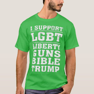 私はLGB Liberty Guns Bible rumpをサポート Tシャツ