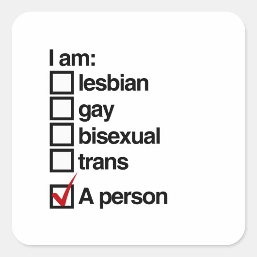 私はLGBTです スクエアシール (正面)