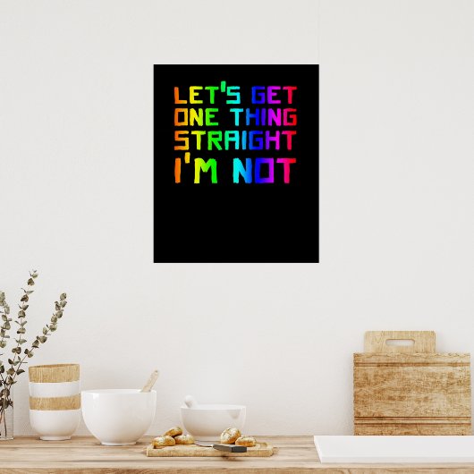 私はLGBTのレインボーではない一つのものをストレートに取得しよう ポスター (キッチン)