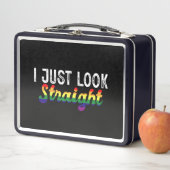 私はLGBTのレインボープライド月を真っすぐ見る メタルランチボックス (インサイチュ)