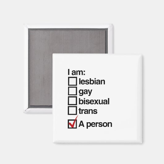 私はLGBTの人だ マグネット (正面/裏面)