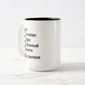 私はLGBTの人です ツートーンマグカップ (正面左)