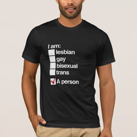私はLGBTの人です Tシャツ (正面)