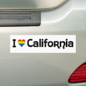 私はLGBTカリフォルニアバンパーステッカーが大好き バンパーステッカー (車上)