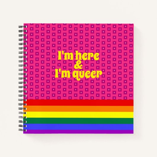私はLGBTレインボーフラグ同性愛者 ノートブック (正面)
