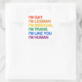 私はLGBT 私は人間です.png ラウンドシール (バッグ)