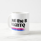 私はLGBTQでBを代表します コーヒーマグカップ (正面左)