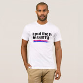 私はLGBTQでBを代表します Tシャツ (正面フル)