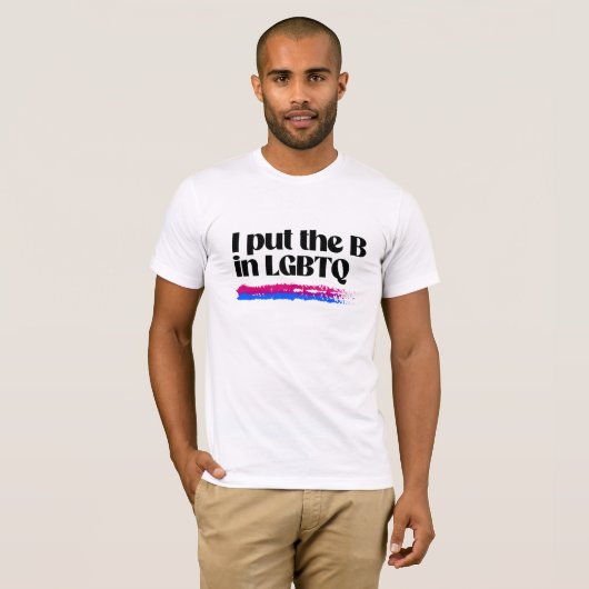 私はLGBTQでBを代表します Tシャツ (正面フル)