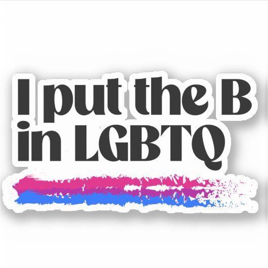 私はLGBTQにBを投入します シール (正面)