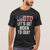 私はLGBTQを支持するアメリカ人Fにバイデン氏をやめ連入しよう Tシャツ (正面)