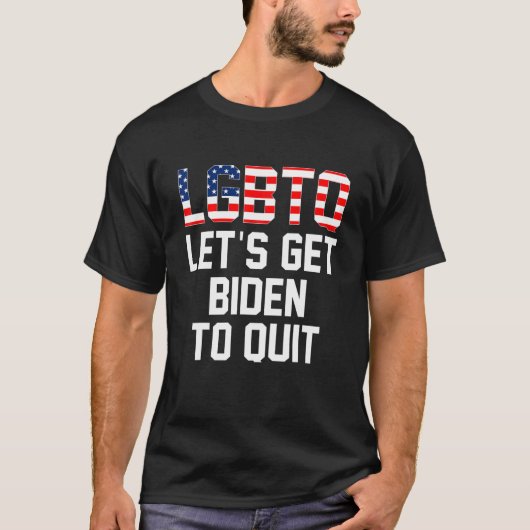 私はLGBTQを支持するアメリカ人Fにバイデン氏をやめ連入しよう Tシャツ (正面)