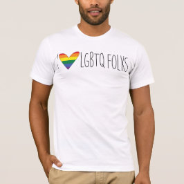 私はLGBTQ - Los Sueñosの基礎--を愛します Tシャツ