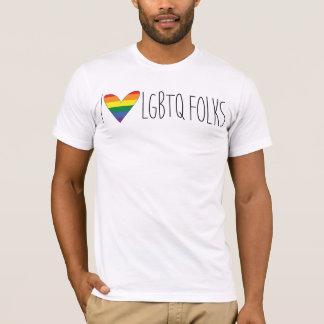 私はLGBTQ - Los Sueñosの基礎--を愛します Tシャツ
